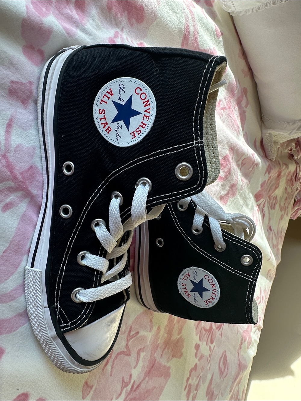 Converse Black and White High Top Sneakers